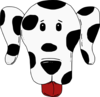 Cartoon Dalmatian Head Clip Art